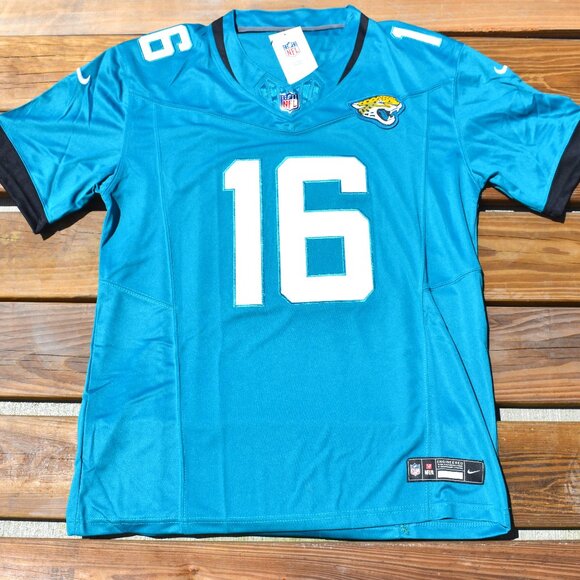 New! Trevor Lawrence Jacksonville Jaguars Aqua Green Football Jersey Men's Small - Picture 2 of 2